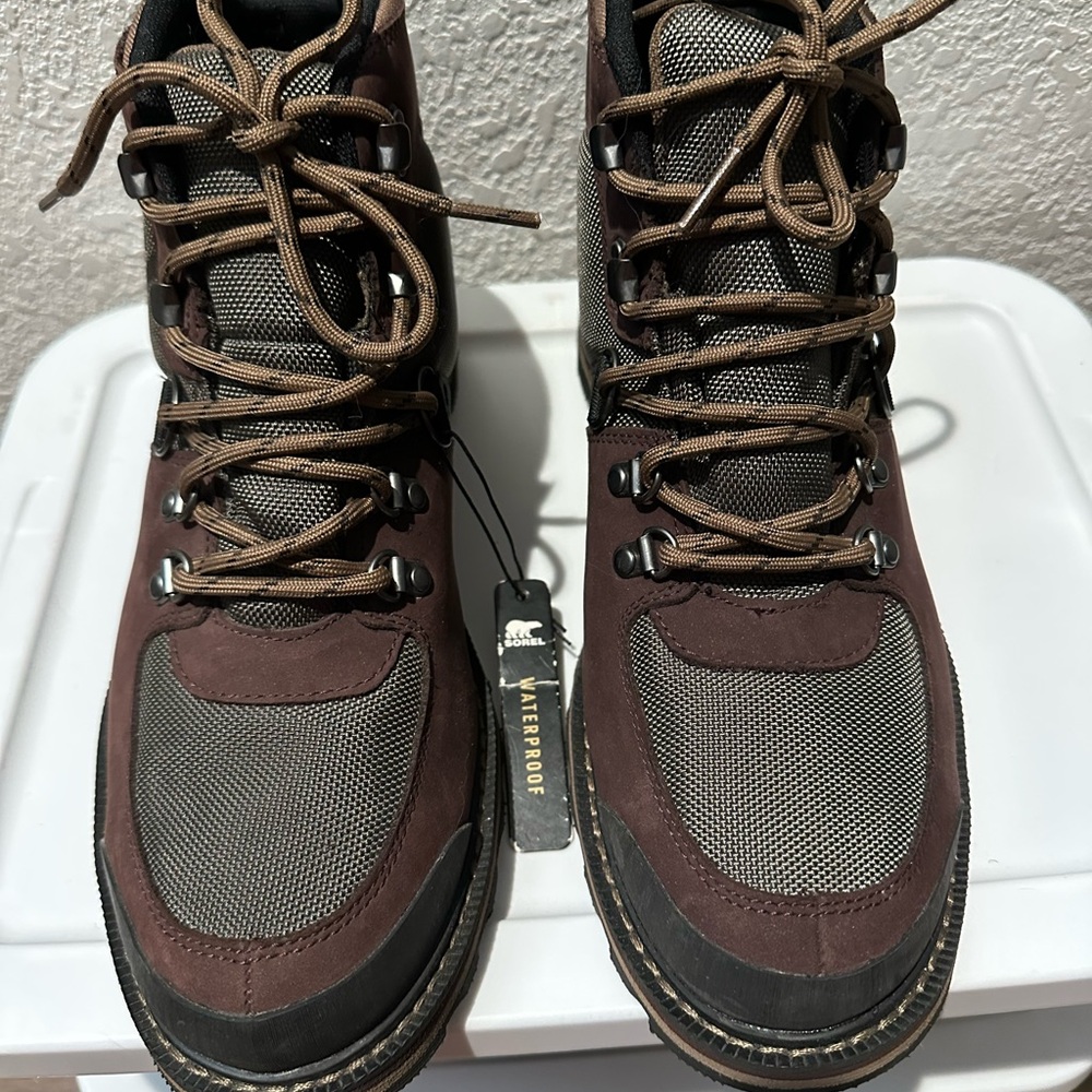 Sorel Brown and Gray Men's Lace-Up Hiking Boots - Picture 2 of 9